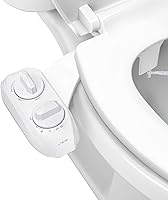 LUXE Bidet NEO 120 Plus Non-Electric Toilet Bidet Attachment - Easy Slide-In Install, 360° Self-Clean Nozzle, Rear Wash (White)