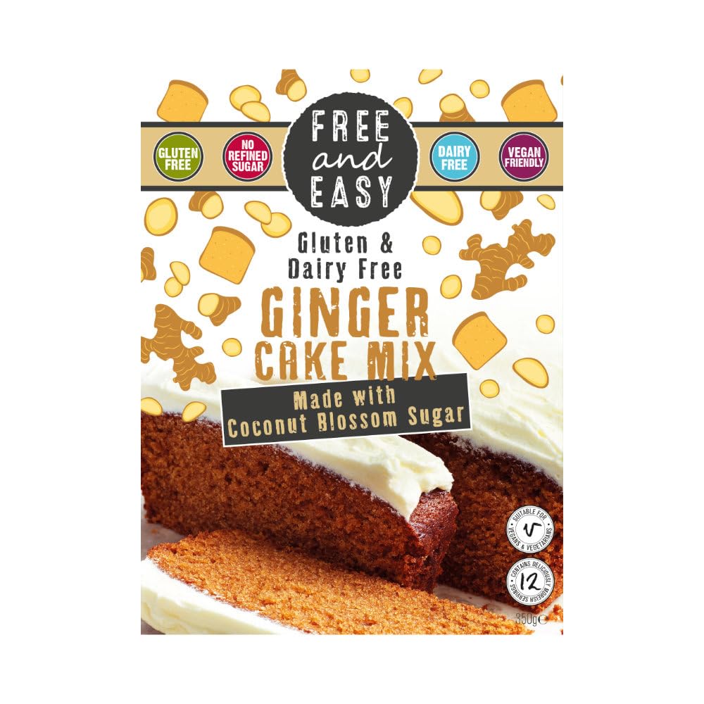 Free and Easy Gluten Free Ginger Cake Mix, 350g