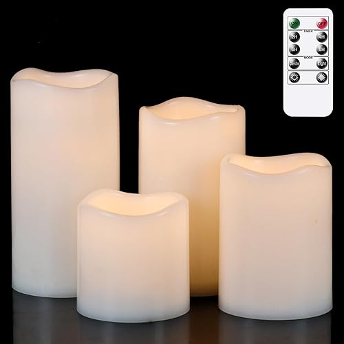 Eldnacele Velas parpadeantes impermeables sin llama con control remoto y temporizador, funcionan con pilas, velas LED blancas para interiores y disponible en Yaxa Costa Rica