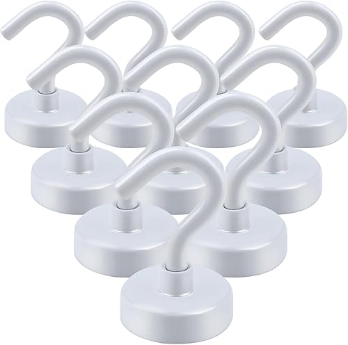 Vista 21 de DIYMAG Ganchos magnéticos para colgar accesorios de cubículo, 118 libras 2025 cruise Cabin Ship Essentials, gancho magnético resistente con imanes