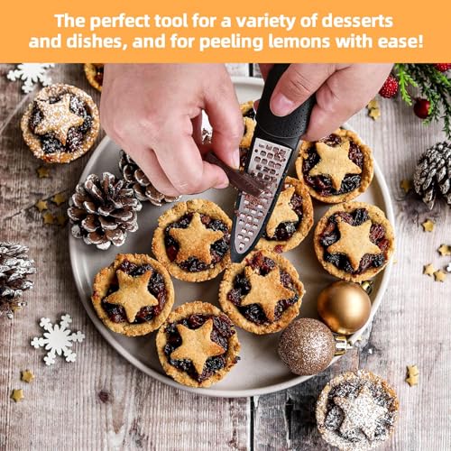 Miniatura 7 de Rallador De Cocina, Limón Acero Inoxidable Zester Rallador Naranja Cítrico Cocina Peeler Tool, Zester Para Queso, Parmesano, Verduras, Limon, Chocolate Y Mas, Utensilio De Repostería Y Cocinar