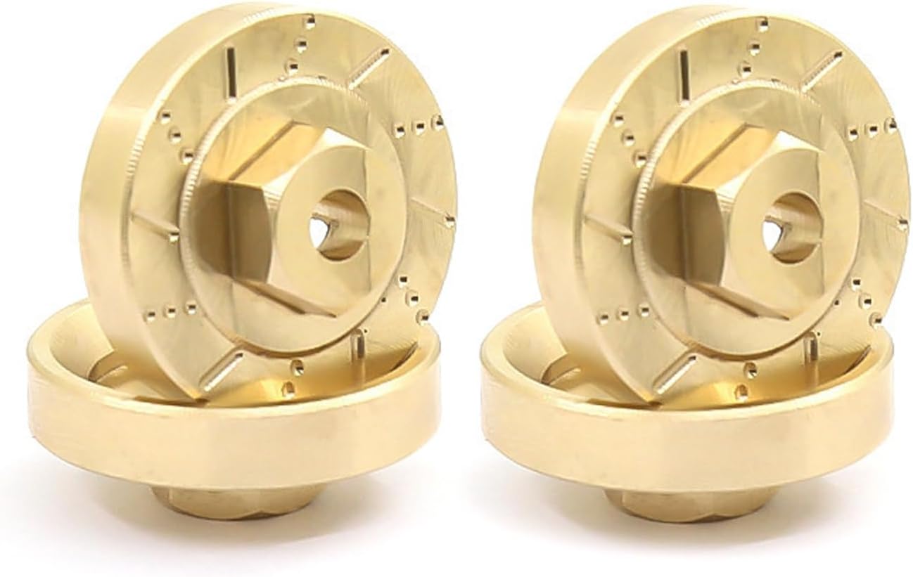 Brass RC Wheel Hex Drive Hub Adaptors for FMS 1/24 FCX24 RC Crawler Upgrades Parts