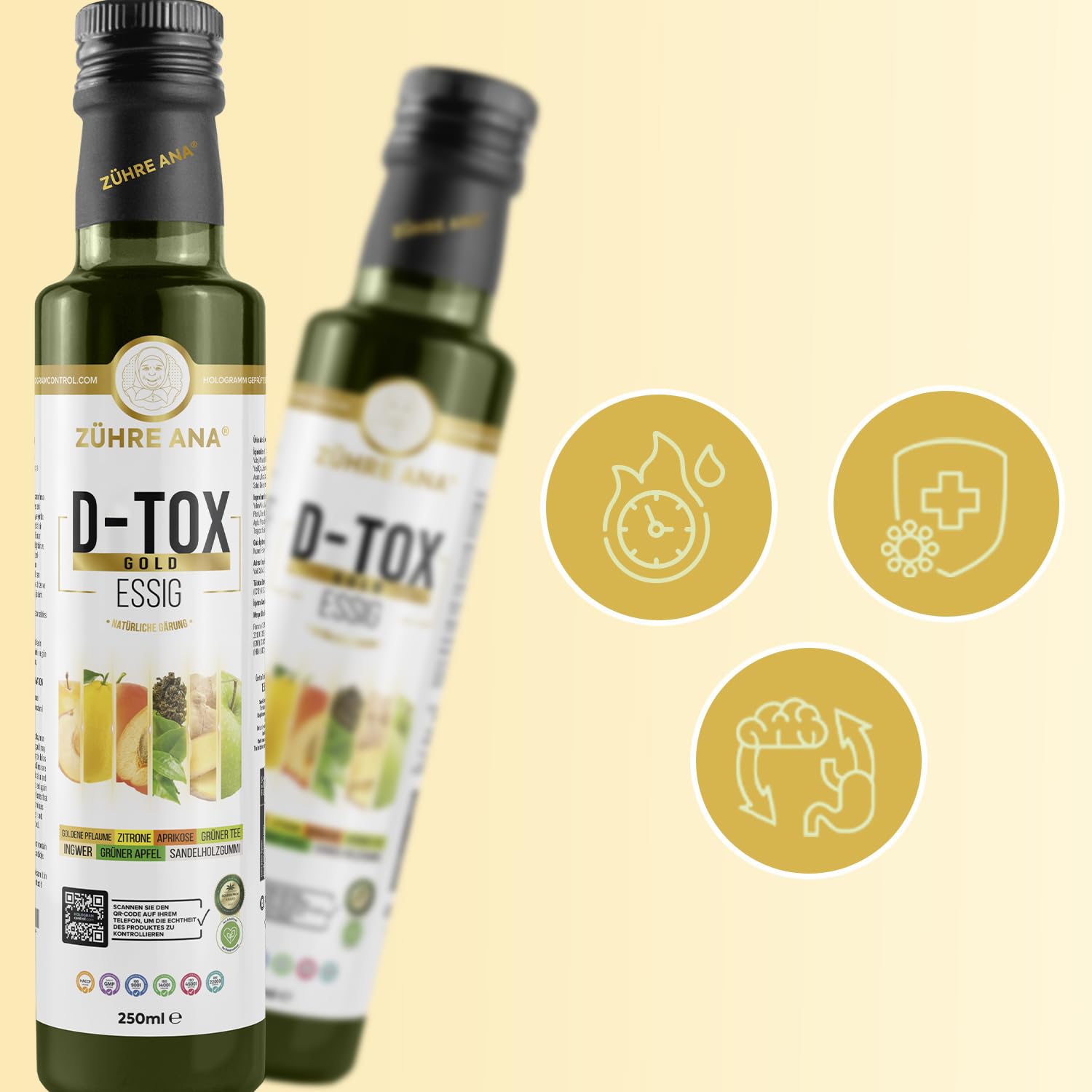 Zühre Ana D-tox Gold Aceto – Vegan (2x250 ml)