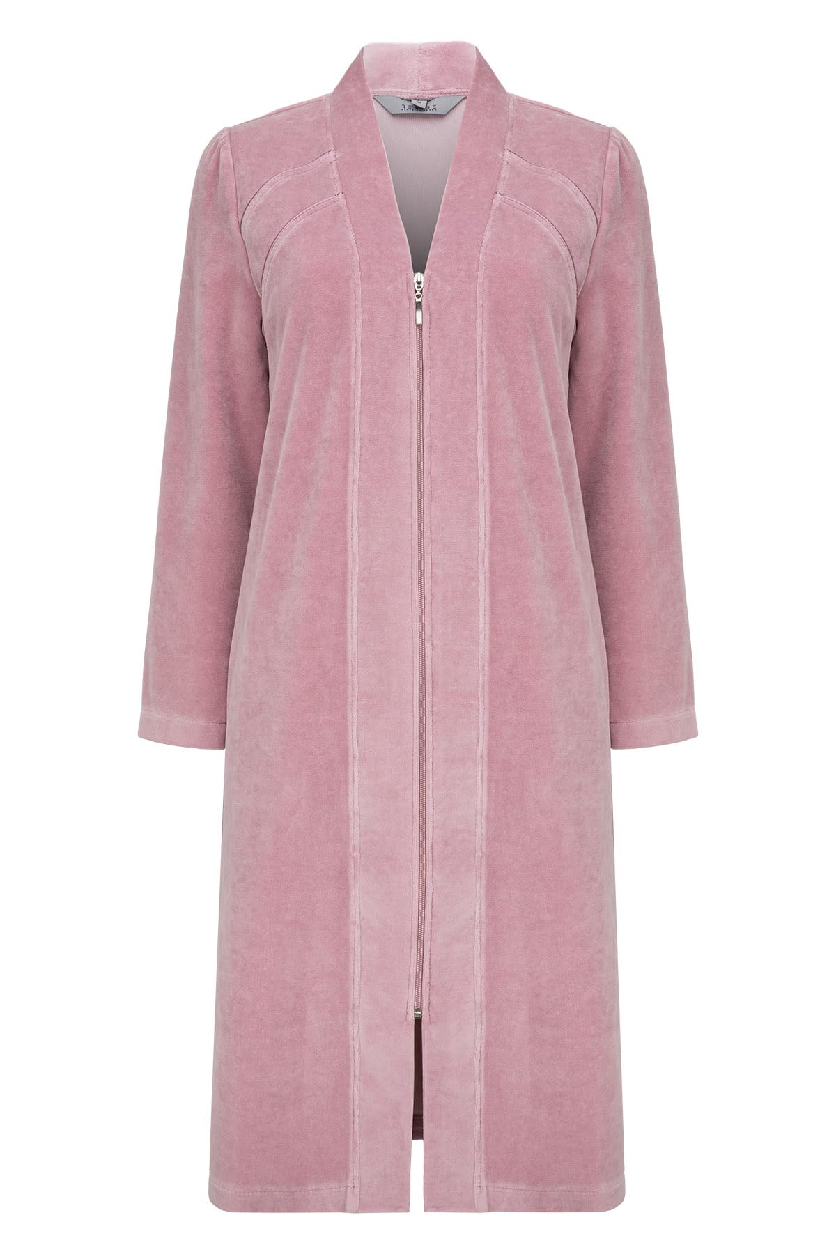 RE-651 Peignoir pour femme avec fermeture éclair - Velours - Coton - Chaud