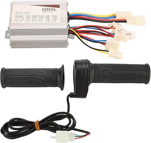 Kit de controlador de cepillo de bicicleta eléctrica, controlador de 24 V 500 W y mango del acelerador Juego de modificación de bicicleta eléctrica