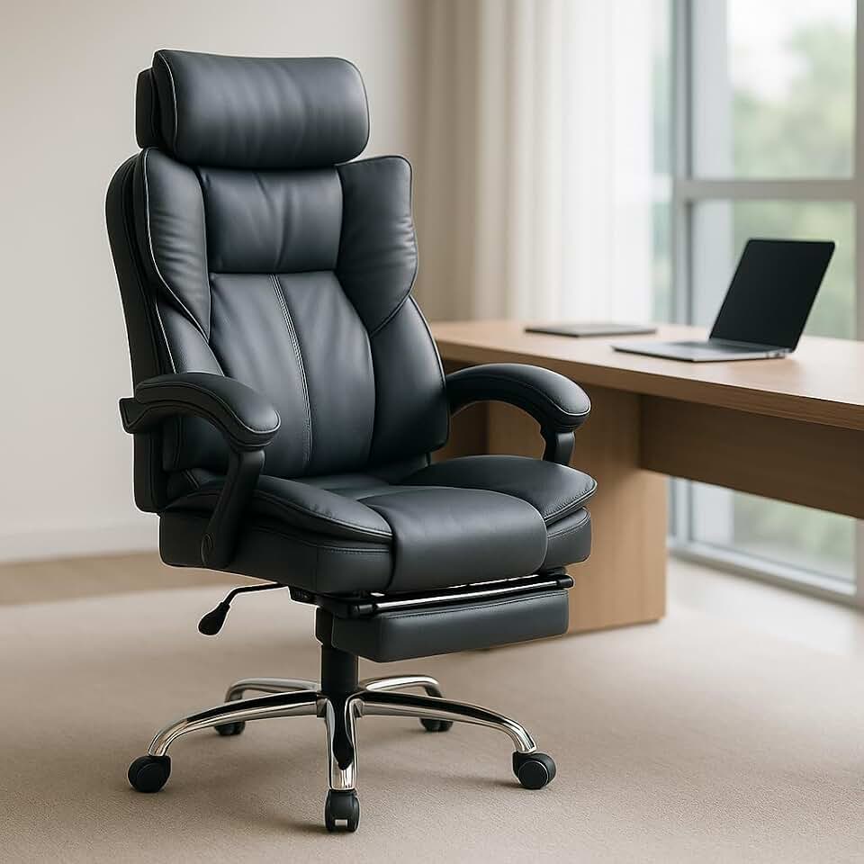Cadeira Presidente VMSTARK Ergonômica de Escritório 150kg Luxo e Conforto para Home Office e Ambiente Profissional - Cinza Grafite