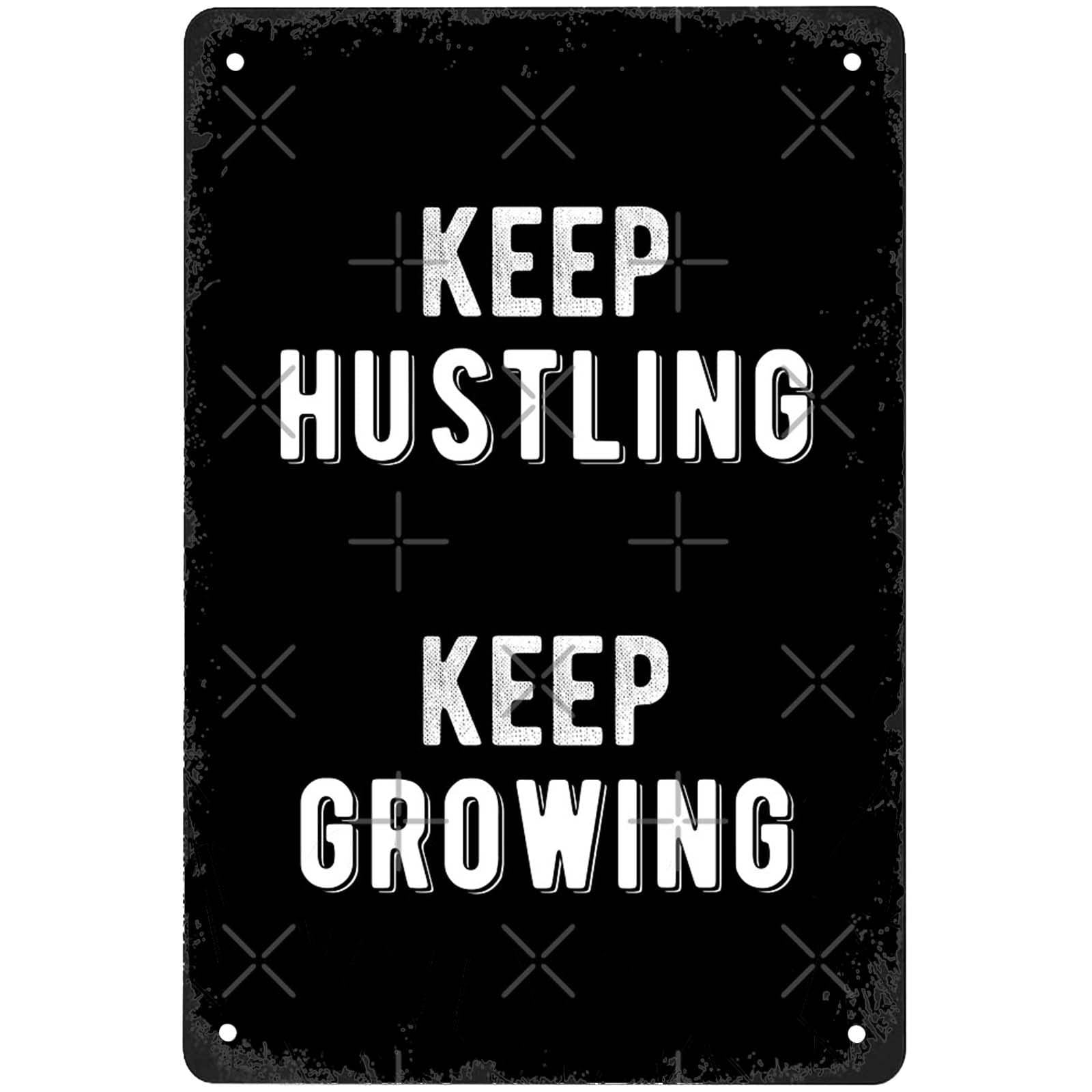 Kwqdozf As Pic Funny Inspirational Keep Hustling Keep Growing Quote Signs Wall Decor Vinta