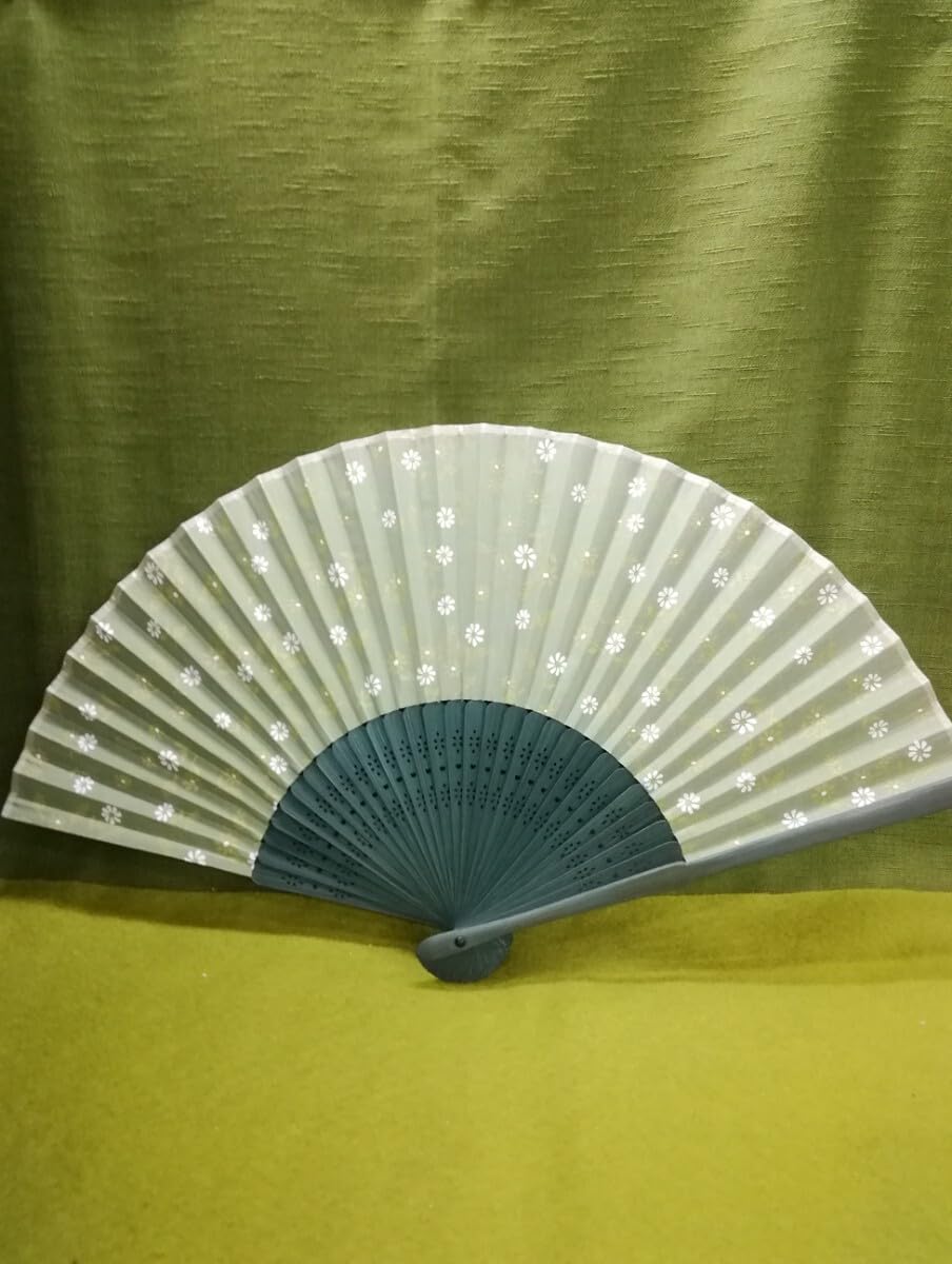 Amazon.co.jp: g_t W 345 和装小物 扇子 女性用 紺地 金文字般若心経 
