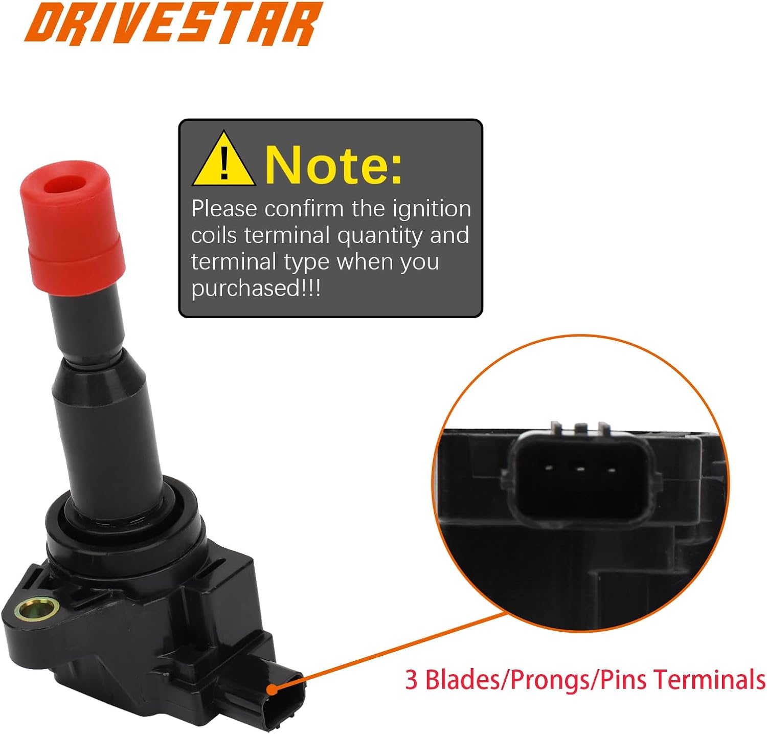 Set of 4 Ignition Coil Pack 2007 2008 for Honda Fit 1.5L L4 Replacement UF581 C1578 30520PWC003 UF-581 610-50119 30520PWCS01