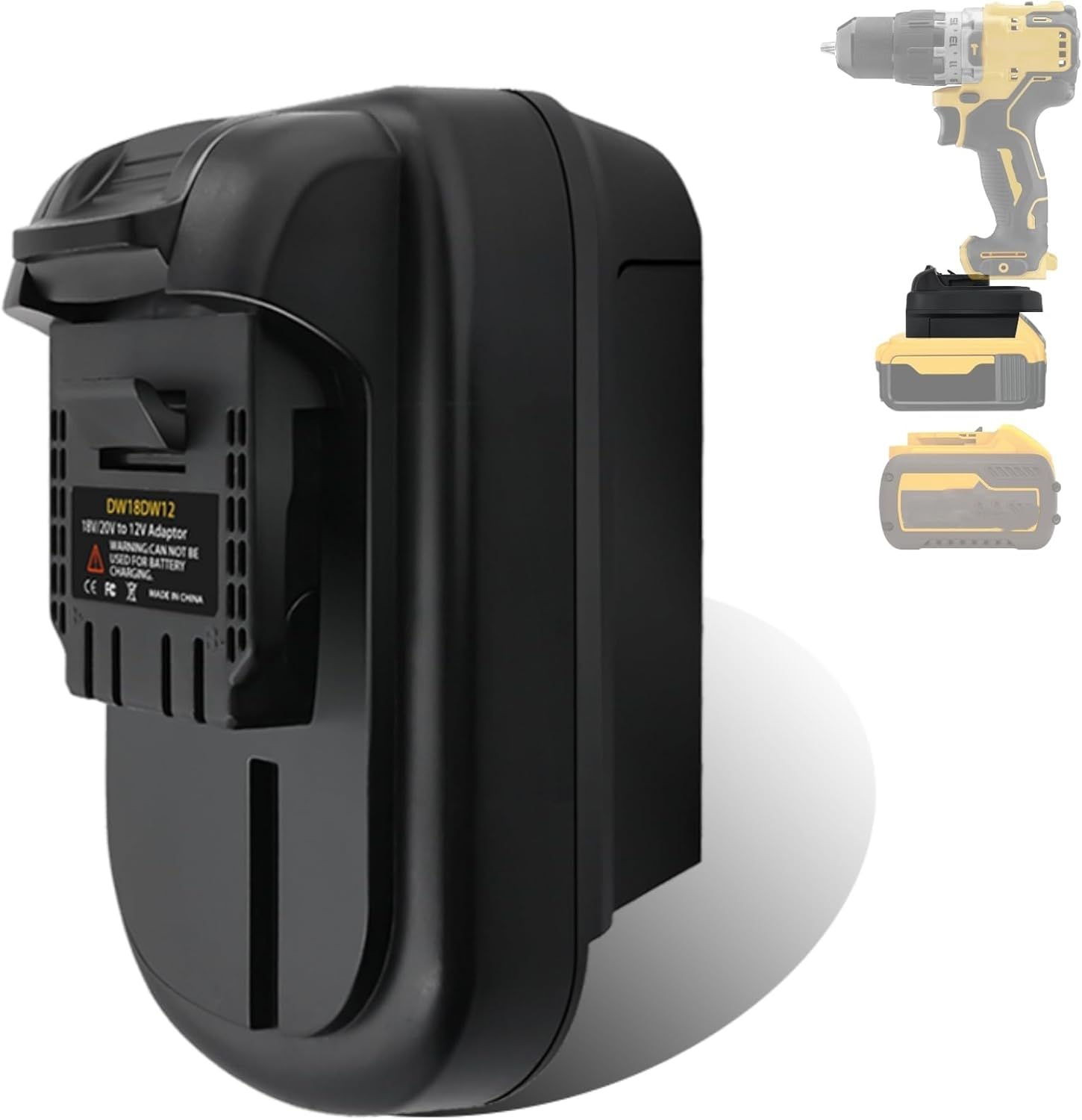 Convert for DeWalt 20V Battery Adapter to 12V, Convert for DeWat 20V 60V Battery to 12v Batery Replacement, Work for DeWalt 12V Cordless Tools Below