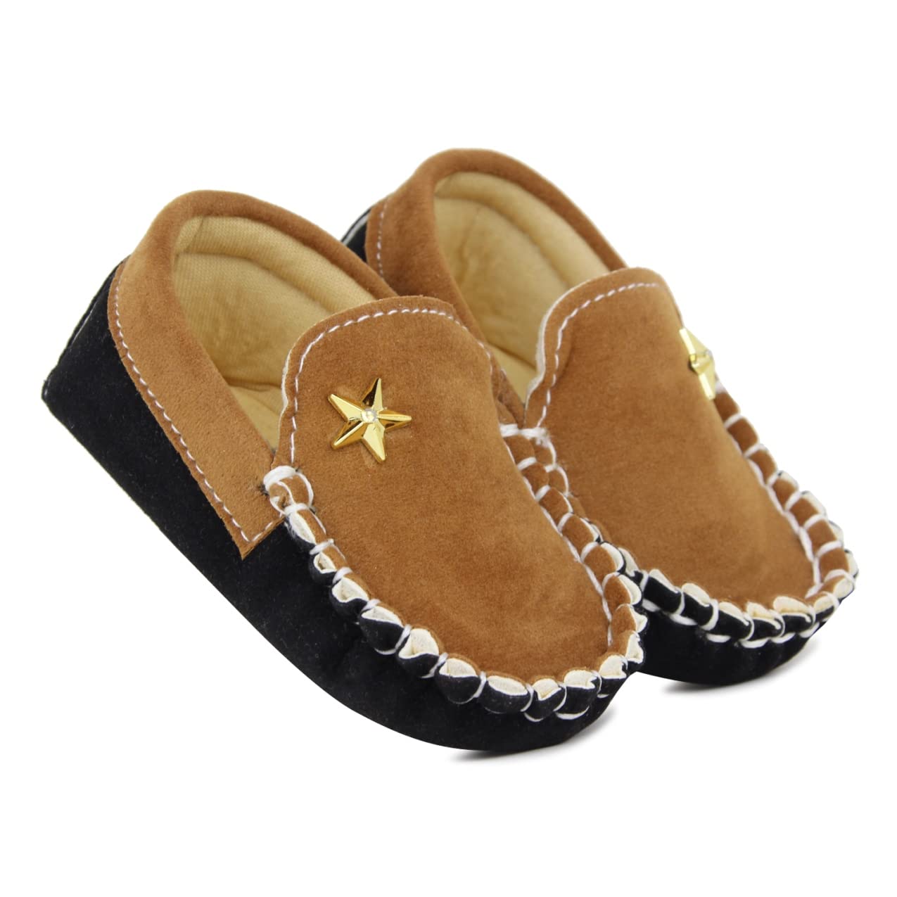 6 To 12 Months Baby Boys Synthetic Leather/Suede Loafer Booties -BT1271