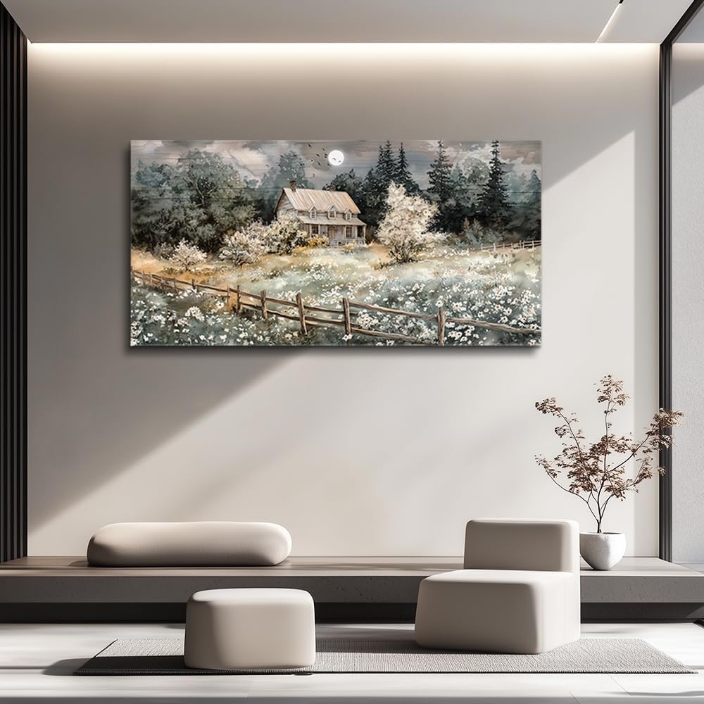 hyidecorart Farmhouse Canvas Wall Art Nature Landscape Paintings Wall Decor For Living Room Bedroom Decorations Rural Artwork Pictures Framed for Office Aesthetic Home Decor Ready To Hang - Image 6