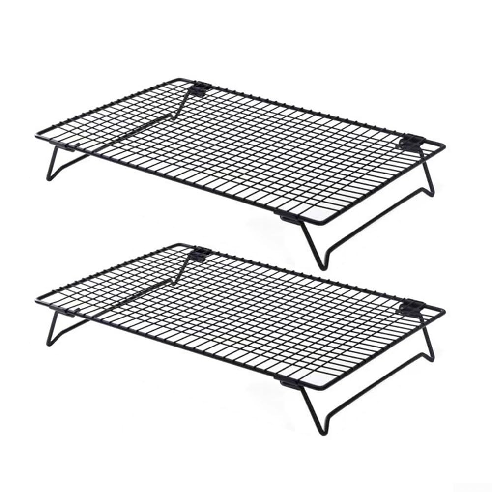 Rejilla Hornear Antiadherente Negra 34x24cm Pack 2
