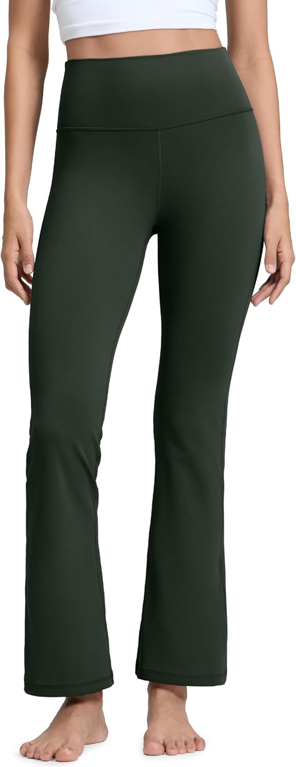 CRZ YOGA Butterluxe Flare Leggings 29"/30.5"/32"/33.5" - High Waist Bootcut Wide Leg Lounge Womens Yoga Pants with Pocket