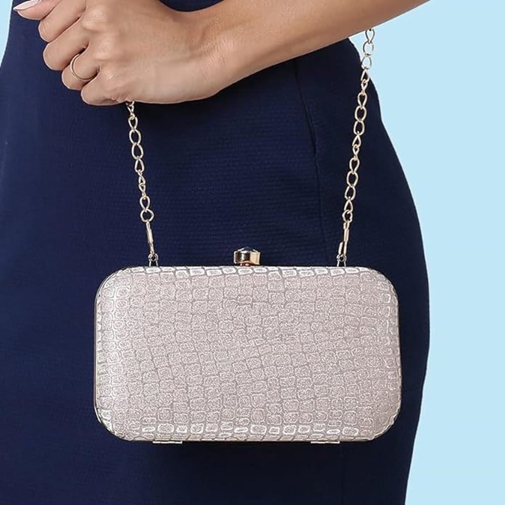 Luxansa Women’s Glitter Clutch Bag Rhinestone Crossbody Purse Wedding Party Clutch for Women 1