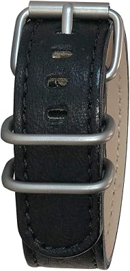 BERTUCCI Mens G-Type Rocky Mountain Slate Wapiti Elk Leather Strap Matte Stainless Steel Buckle Watch Band