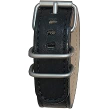 BERTUCCI Mens G-Type Rocky Mountain Slate Wapiti Elk Leather Strap Matte Stainless Steel Buckle Watch Band
