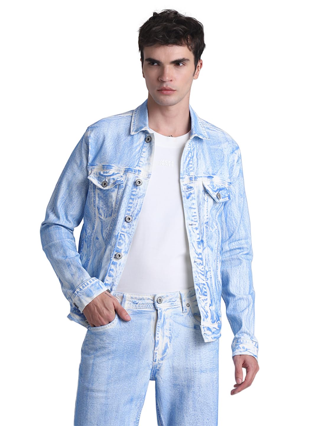 jack & jones Men's Cotton Blend Standard Length A-Line Coat-picture-39