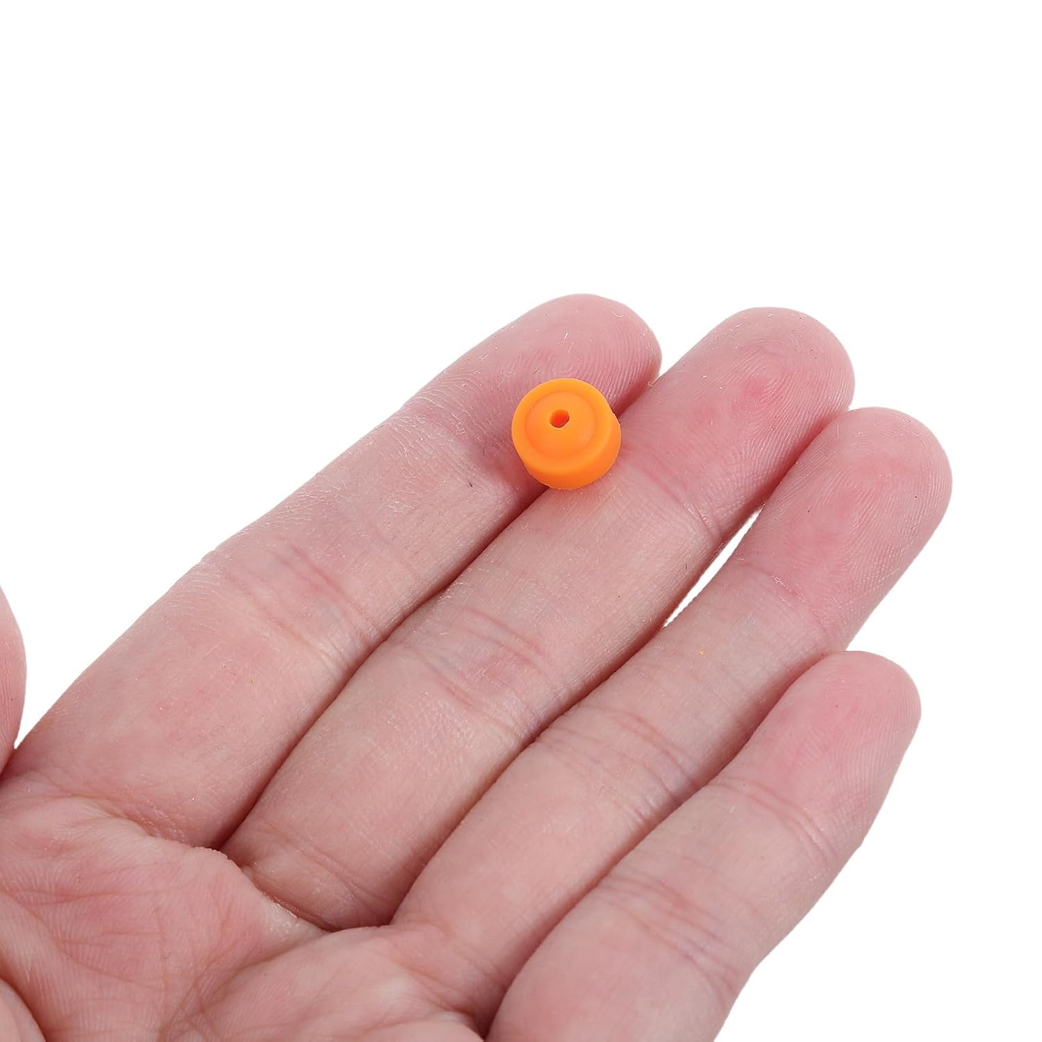 100pcs Plastic Nail Drill Dust Guard Stoppers Orange, 2.35mm