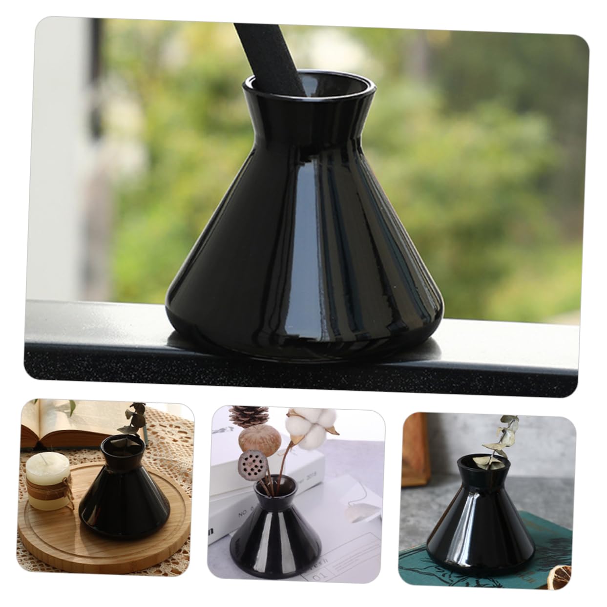Gatuida Lot De 4 Flacons De Parfum en Verre Mat pour Diffuseur De Parfum