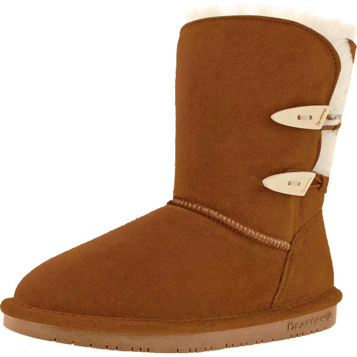 BEARPAW Women's Abigail Fashion Mid Boot Camel Size 6