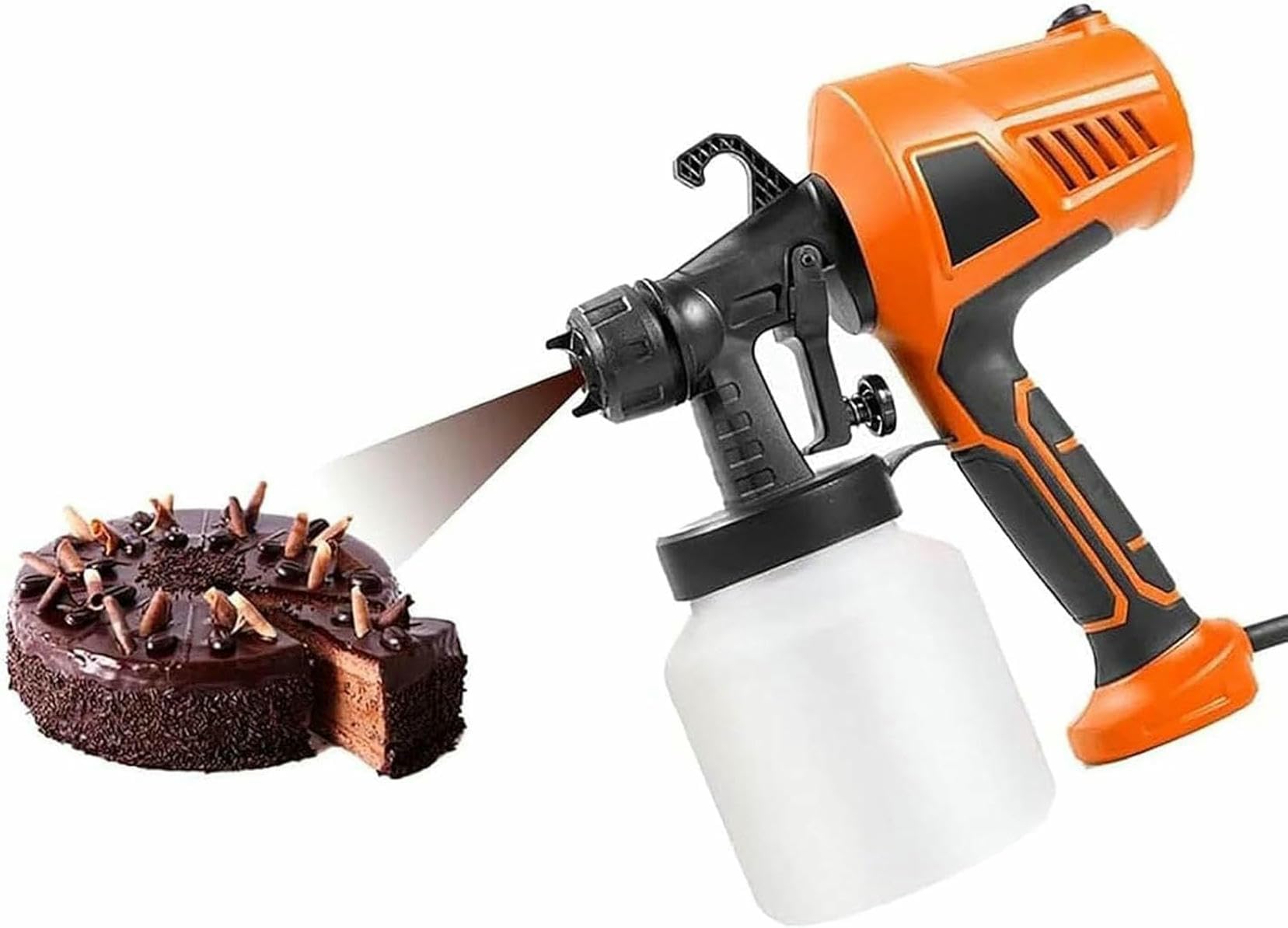 Pistola pulverizadora de Chocolate, aerógrafo para Pasteles, Kit de decoración de Pasteles con pulverizador de Pintura de 500 W, máquina de Chorro de Arena Manual para repostería y postres~/