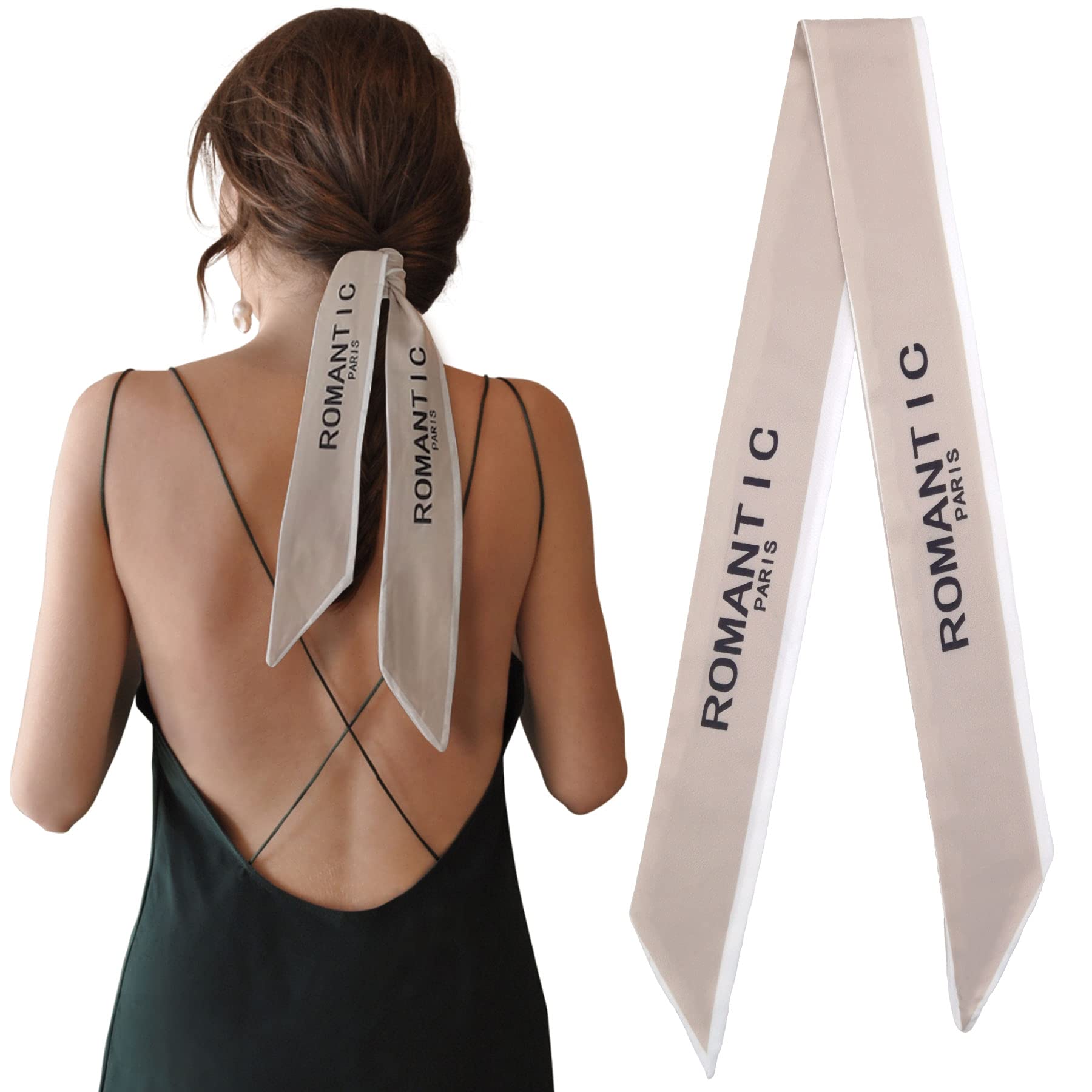 Mengmeng Angel Women's Designer Hair Tie Neckerchief Handbag Handle Ribbon Fashion Scarf