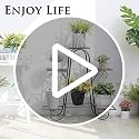 Image of 6-Tier Rust-Proof Metal Plant Stand for Balcony & Indoor Use - Heavy-Duty Gamla Stand for 6 Pots (Lohe Ka Stand) (A SHAPE PLANT STAND)