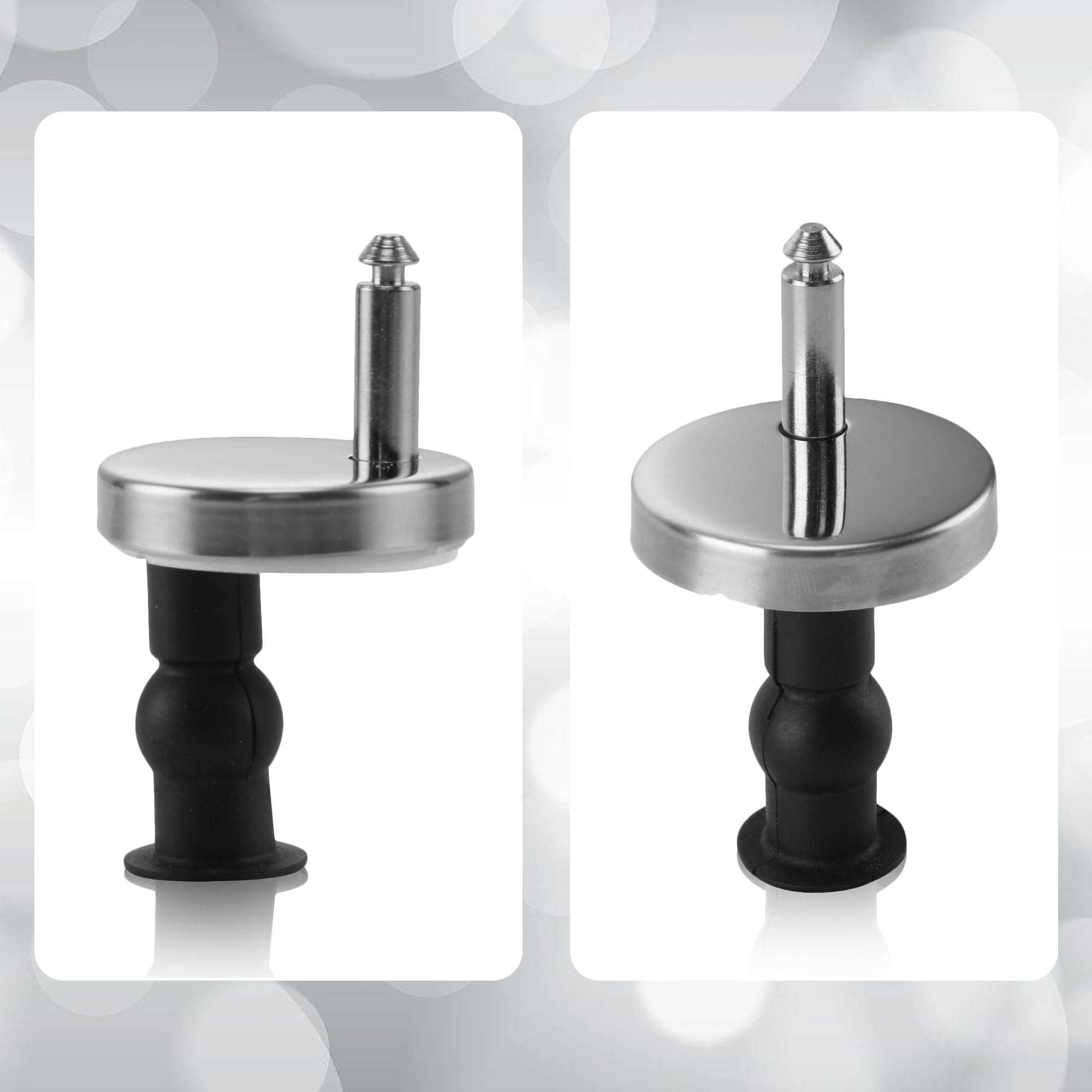 2 Pcs Toilet Seat Hinges Fittings, Quick Release Toilet Seat Fixings, UpgradeTop Fix Blind Hole Fittings - Image 4