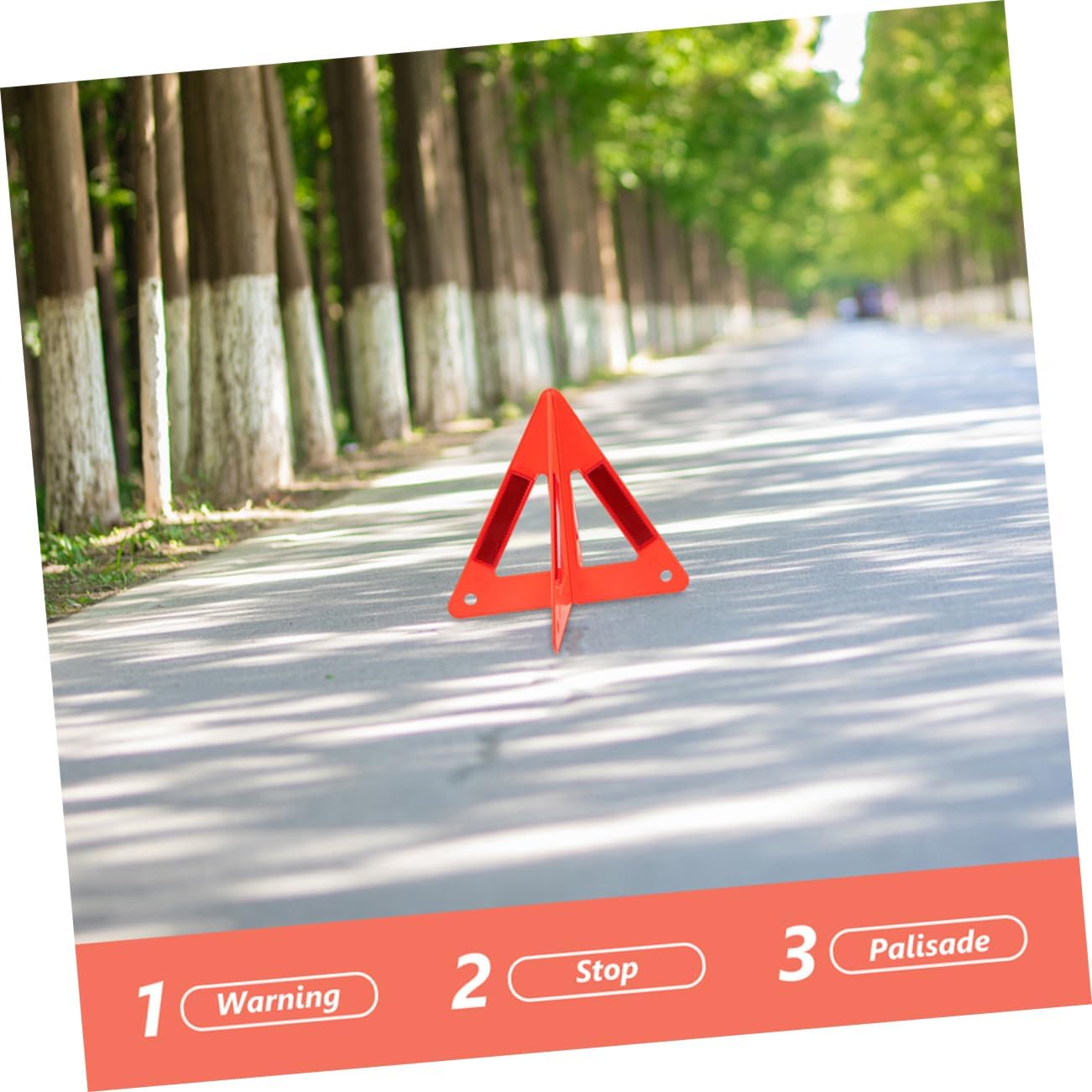 3pcs Triangle Structure Stability Emergency Warning Triangle Safety Reflective Roadside