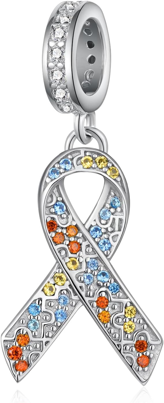 Puzzle Piece Autism Awareness 925 Sterling Silver Autism Croc Charms Autism Awareness Jewelry Gifts for Women