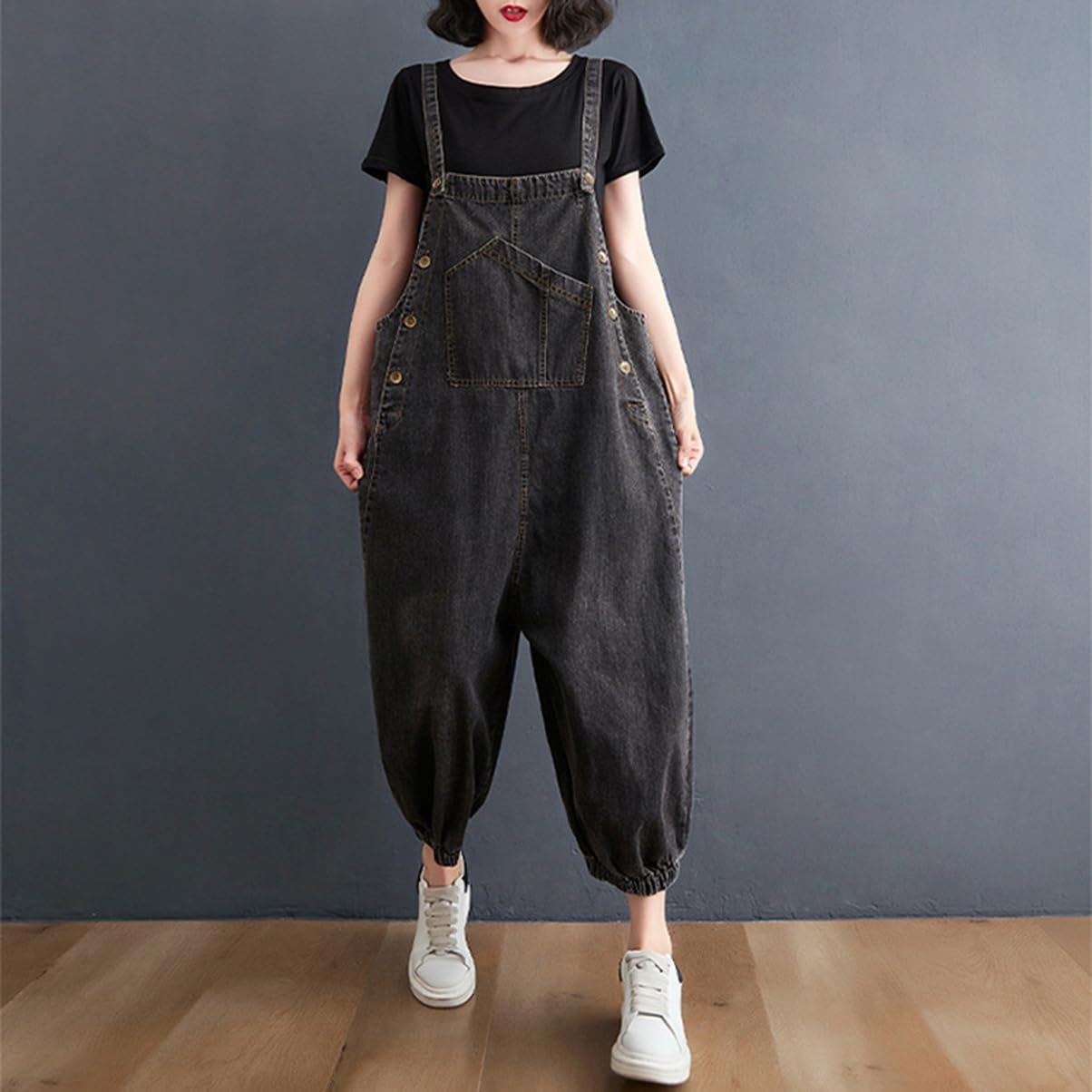 [FDGFJ] オーバーオール レディース デニム ゆったり 軽い サロペ デニム パンツ 40代 サロペット デニム 50 代 サ