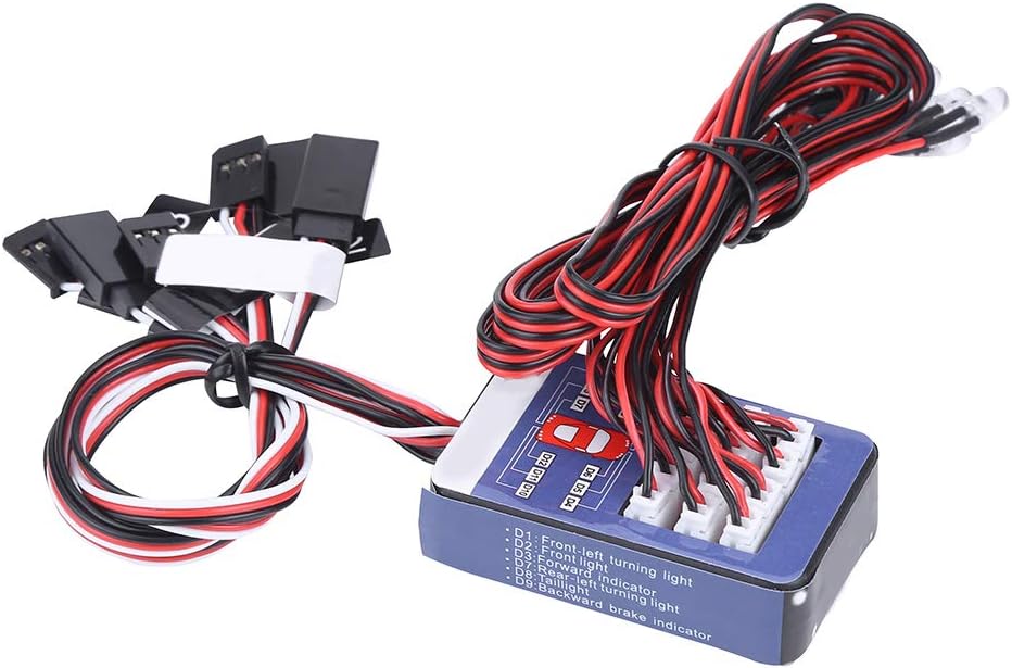 Alomejor RC Car Light Kit 12 LED Simulation Lights Smart