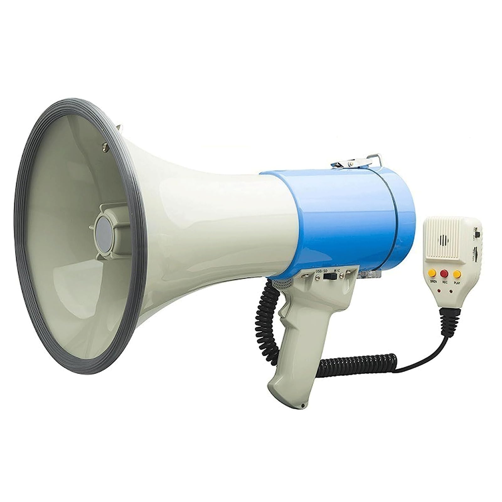 POCHY Moda Megáfono Megáfonos portátiles Megáfono de Mano de Alta Potencia de 50 W con Altavoz de megáfono de Carga de grabación Altavoz de megáfono para Exteriores Bonito