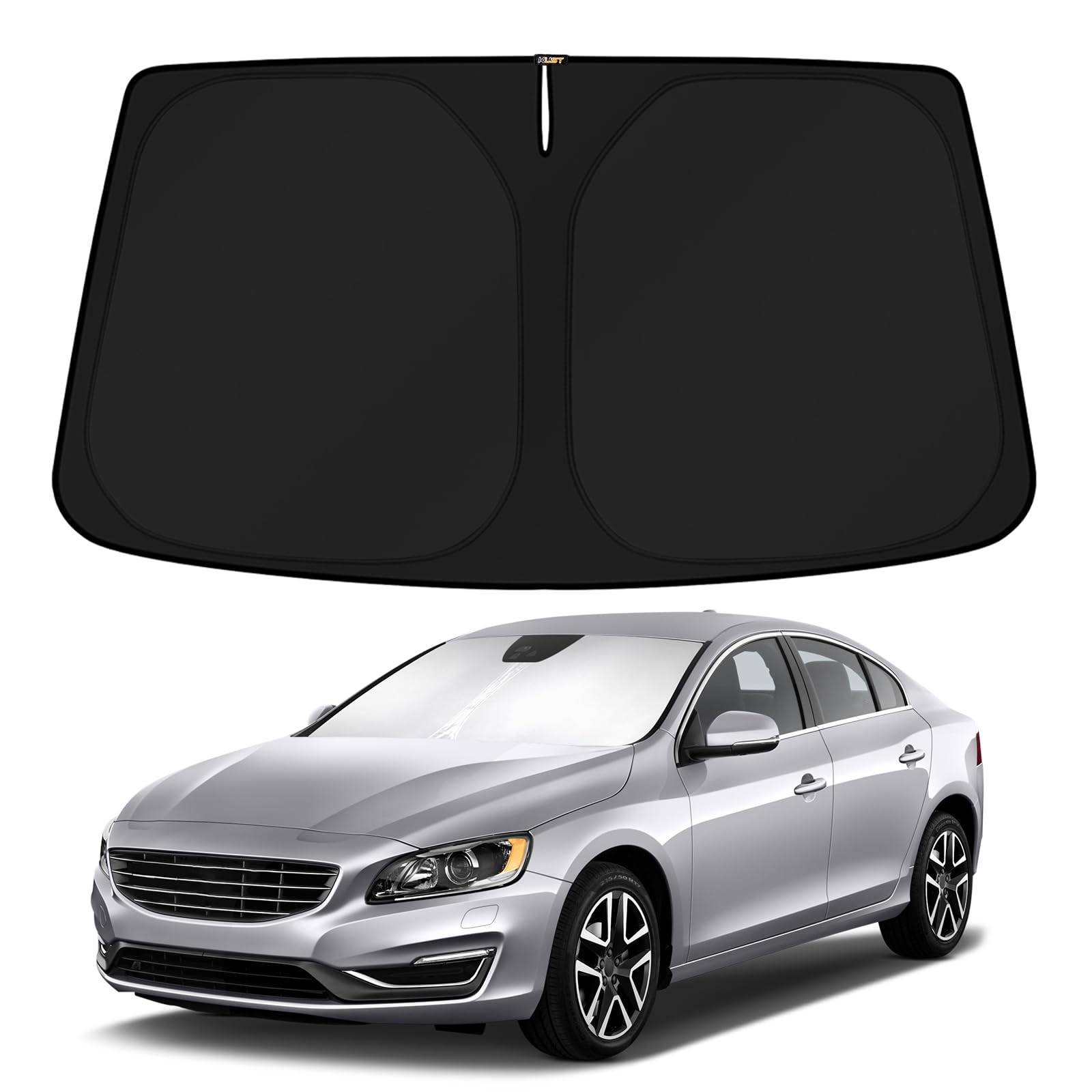 KUST Windshield Sun Shade for 2011-2018 Volvo S60 Accessories Custom Fit Sunshade Sun Visor Protector Foldable Blocks UV Rays Keep Your Car Cooler