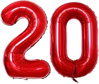 Vista 197 de GOER Globos con el número 80 para decoraciones de fiesta de cumpleaños número 80, globos de helio de aluminio jumbo de 42 pulgadas para 80 Oro rosa