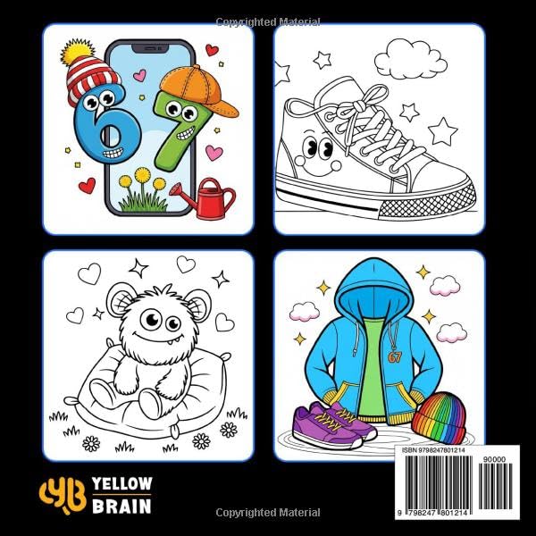 The Mega Six & Seven Coloring Book for Kids and Teens: The Ultimate Meme Coloring Pages Inspired by the Viral 6 7 Trend to Keep You Busy, Laughing & Off Screens image 3