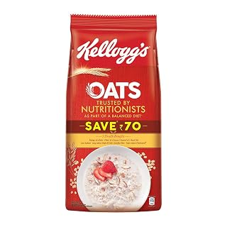 Kellogg's Oats, Rolled Oats, Nut,High in Protein and Fibre, Low in Sodium, 1.5Kg Pack