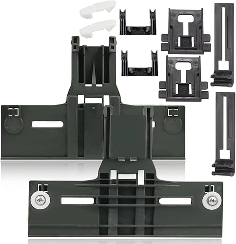 Paquete de 2 piezas de ajuste de rejilla superior para lavavajillas W10350376 con piezas superiores W10195840 y W10195839 y W10250160 y W10508950