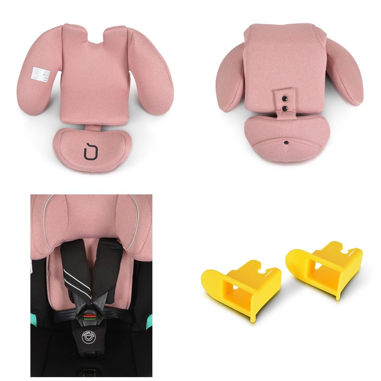 Canguro silla de auto i-Size Quill (40-150cm) grupo 0/1/2/3 Isofix giratoria 360, color:rosa