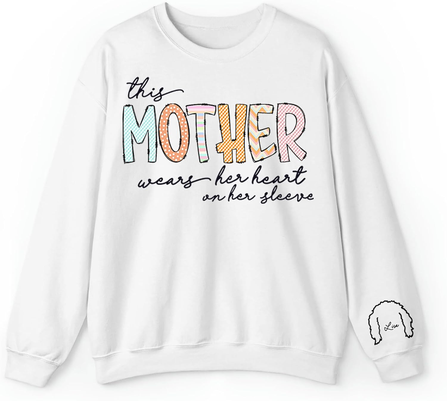 Gossby Custom Dog Mom Sweatshirt - Birthday, Christmas, Mothers Day Personalized Gift for Women Dog Lover - 8 Sizes, 3 Colors