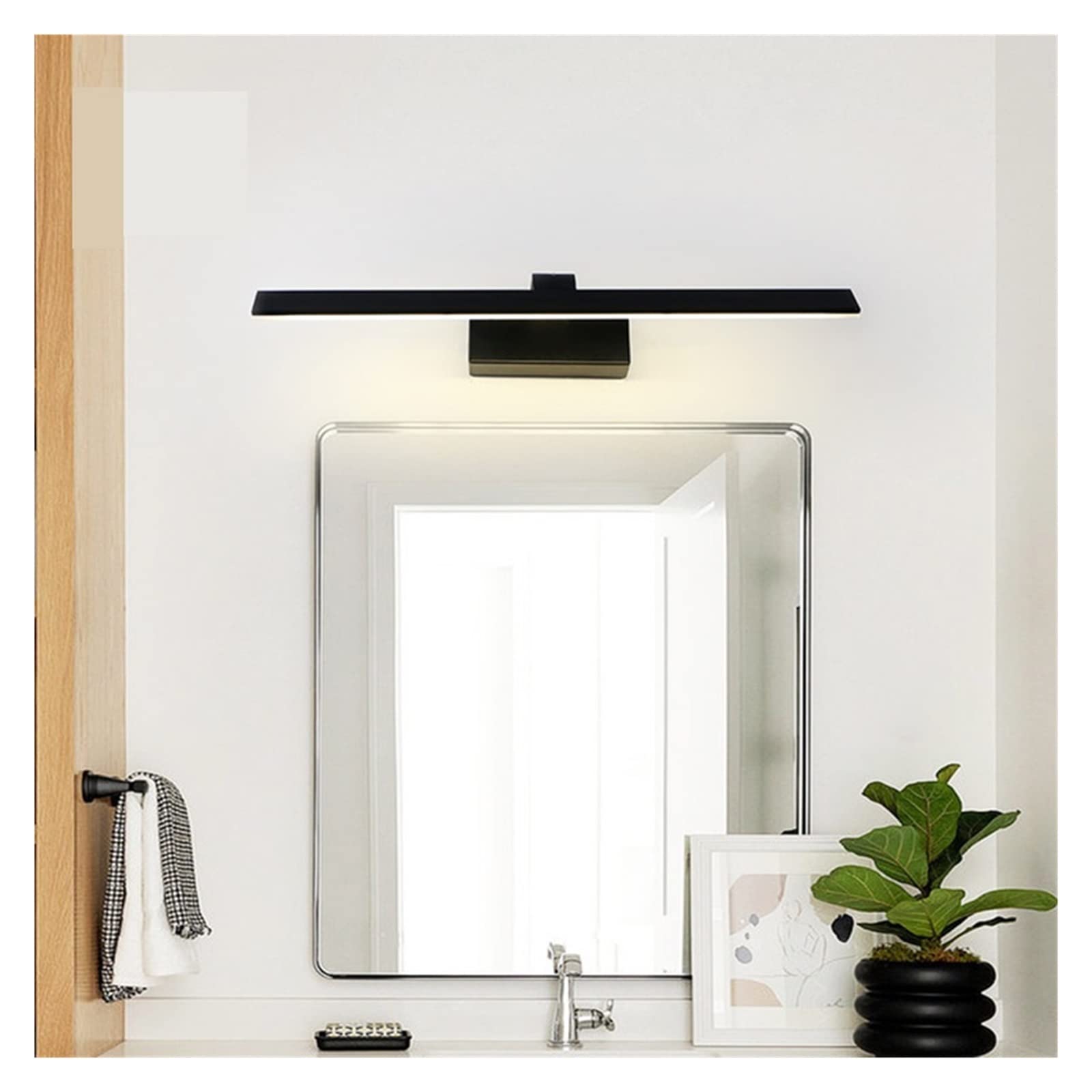 Bilderleuchte Led Wandleuchte Morden 12W 55CM Wandleuchte Lampe Schlafzimmer Wohnzimmer Licht Bildleuchte Schwarz Innenwandleuchte(5500-7000K,A_55CM)