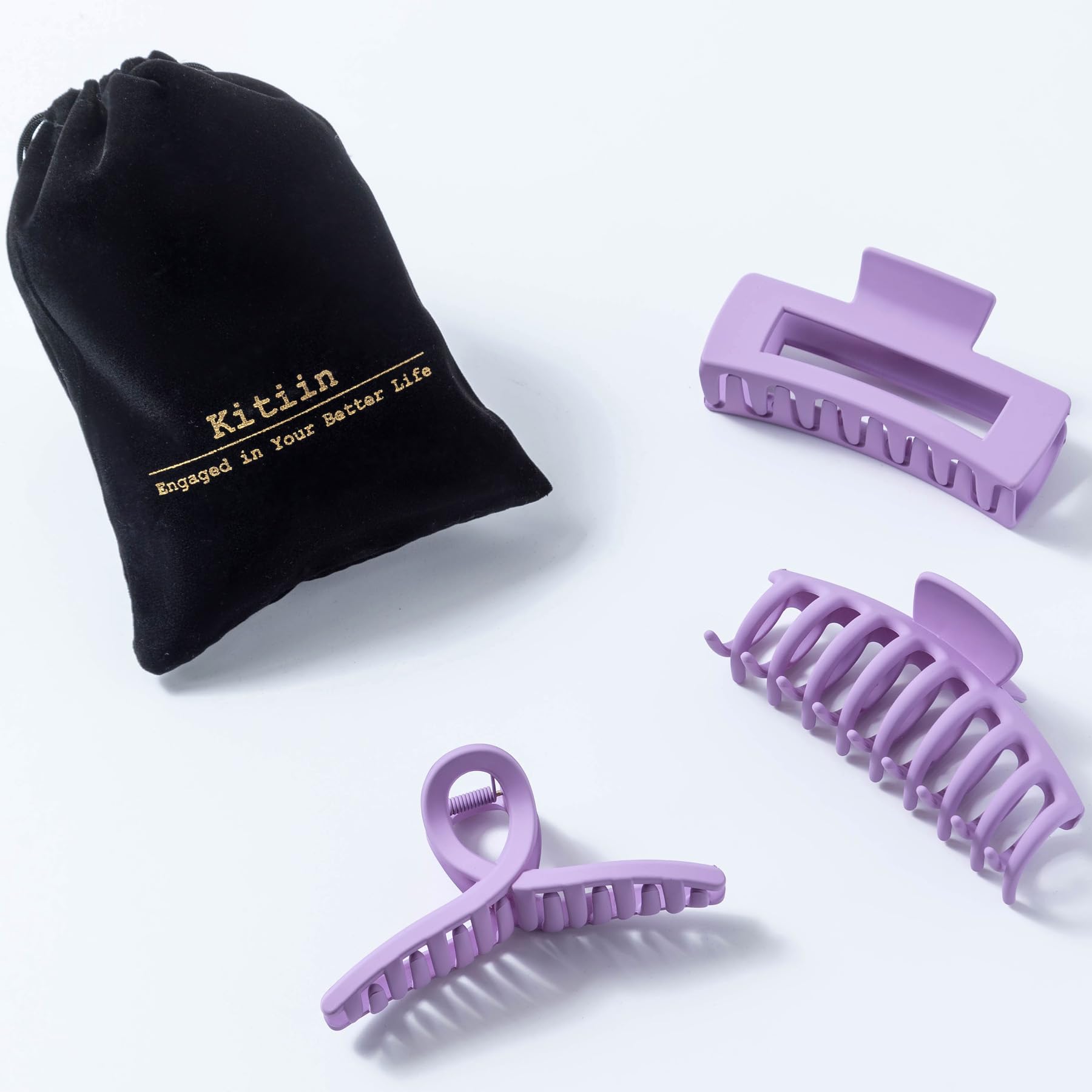 Hair Claw Clip Acetate Oversized Stylish for Thick Thin Hair Lavender Lilac Purple Mega Hold Claw Clip – Share Studio main image 3