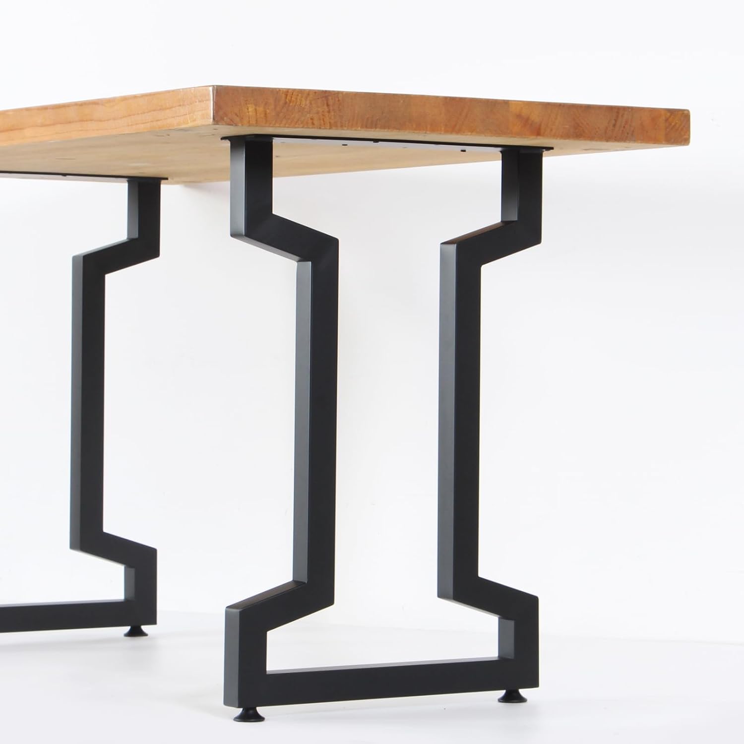 GPDD Metal Table Legs H28 x W17.7 Inch Heavy Duty Cast Iron Black Desk Legs DIY