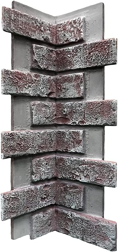 GenStone Faux Brick 90 Degree Inside Corner Panel 22.50" x 6.875" in Chicago Brick Color for Do It Yourself Friendly Home Improvement Projects