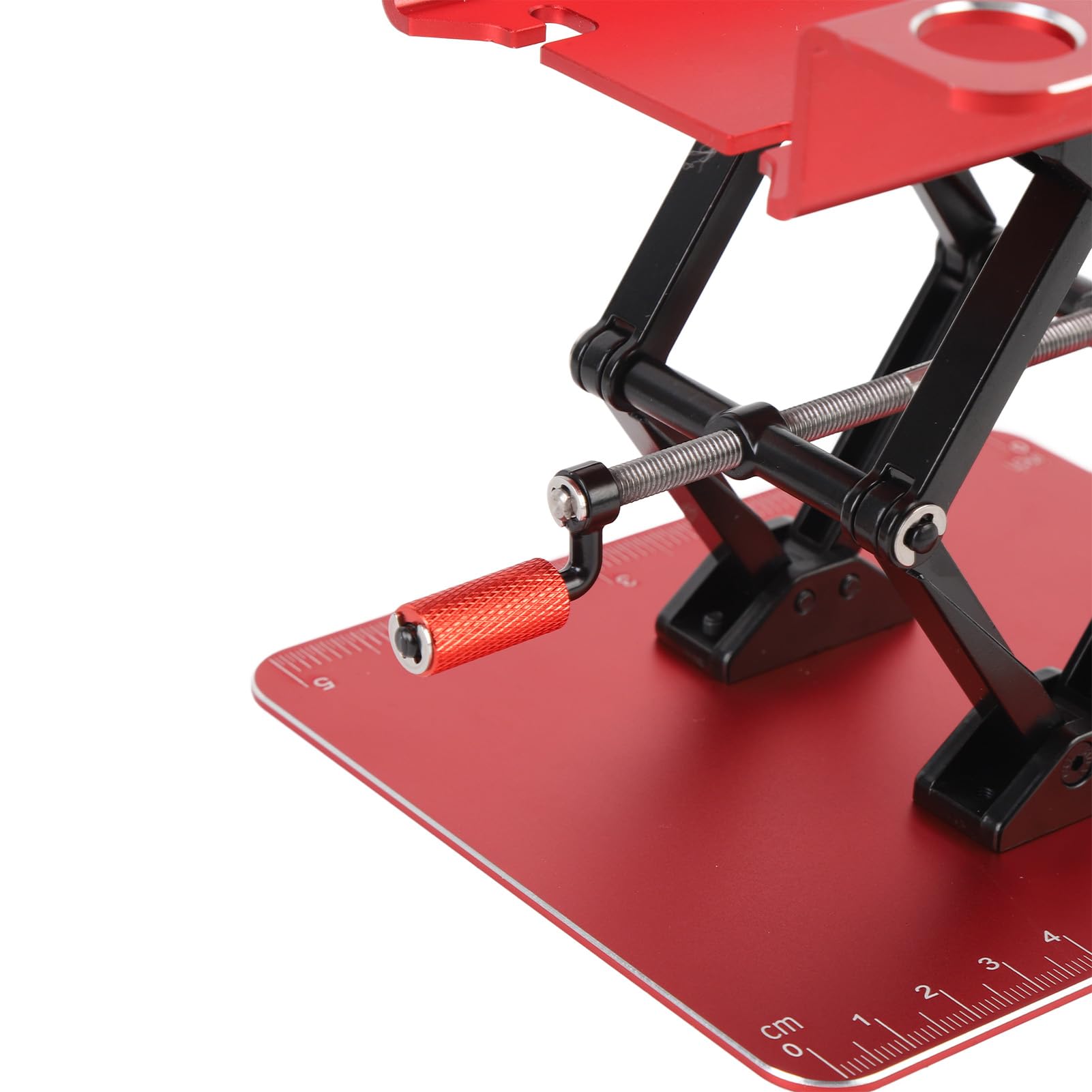POENVFPO Estación de Trabajo de Reparación de Automóviles RC Soporte Estable y Soporte Ajustable en para Automóviles RC 1:8 1:10, Construcción de Metal Simulada para Entusiastas y Aficionados (Rojo)