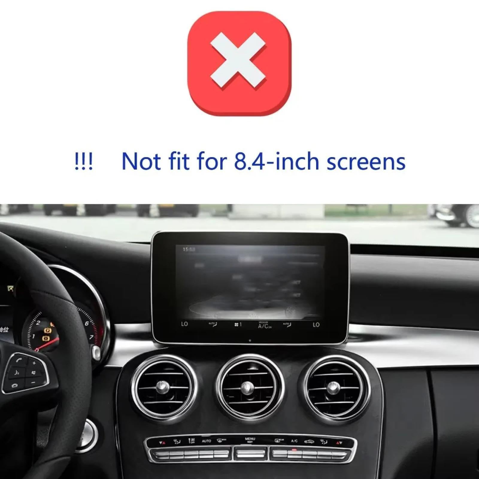 Uchwyt Samochodowy na Telefon dla Benz W205 C-Class 2015-2018, 7-calowy uchwyt samochodowy na telefon komórkowy, stojak na nawigację GPS (podstawa i uchwyt 9)