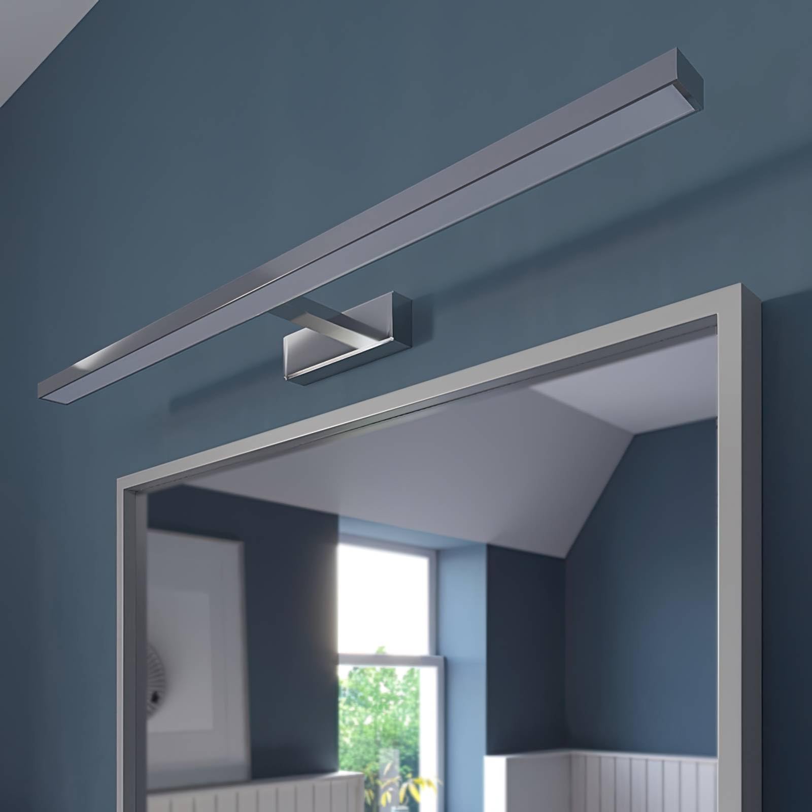 Lindby LED Wandleuchte, Wandlampe Bad Jukka (spritzwassergeschützt (Modern) in Chrom aus Aluminium (1 flammig) - Wandleuchten Spiegelleuchte Badezimmer Wandbeleuchtung Badezimmerleuchte