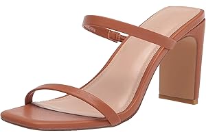 Women's Avery Square Toe Two Strap High Heeled Sandal