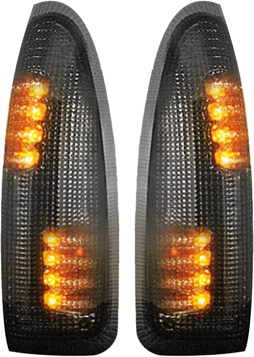 RECON Fits 03-07 Super Duty & Excursion Premium LED Side Mirror Lights Ultra Bright Amber Running Lights & Turn Signals - SMOKED LENS